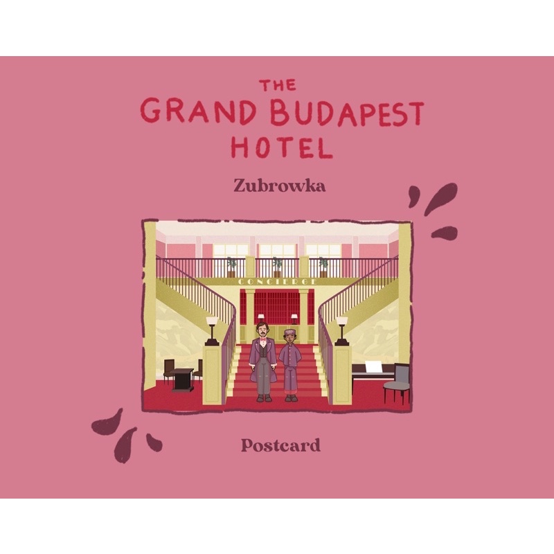

The Grand Budapest Hotel Postcard - Zubrowka | Meet the Neighbors
