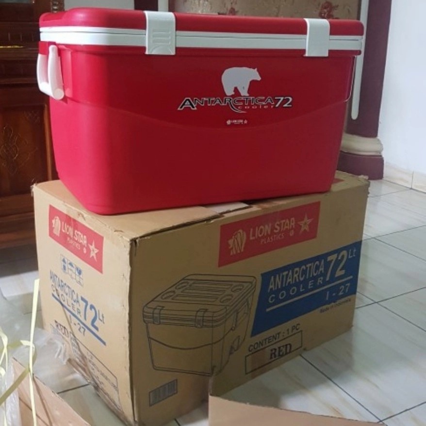 Lion Star Marina Cooler Box 6s , 12s , 18s , 24s , 35s , 40 Liter , 55 Liter , 72 , 6.5 , 22 Liter Cool Box Mini Kotak Penyimpanan Antartica Es Makanan Green Leaf 5790 5791