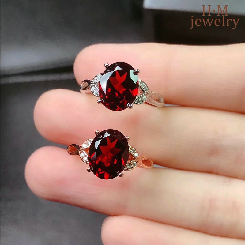 Cincin Batu Permata Merah Imitasi Model Terbuka Untuk Wanita