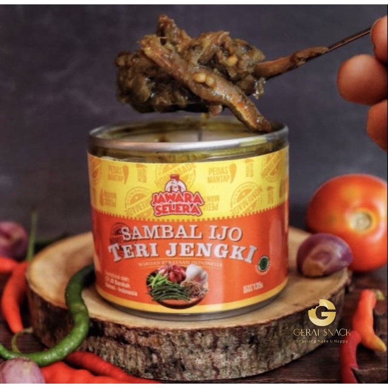 Sambal Ijo Teri Jengki Home Made Jawara Selera Halal Terdaftar (135gr)