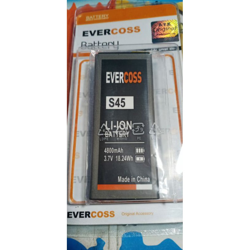 BATERAI ORIGINAL EVERCOSS  S45 batrrey kapasitas 4800 mah