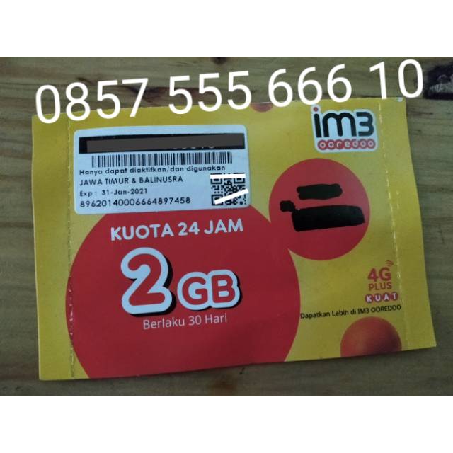 Nomer cantik im3 double triple