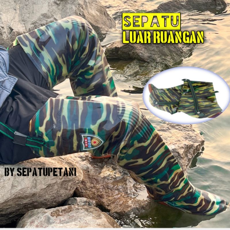 Sepatu Boot Pria Karet Panjang/Sepatu Sawah Petani/Ap Boot/Sepatu Anti Air Banjir Keong