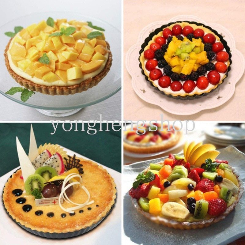 Loyang Kue / Pie / Pizza Bentuk Bulat Bahan Aluminum Alloy Anti Lengket Ukuran 8 &quot;