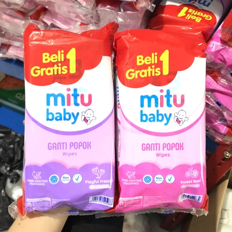 TISUE BASAH MITU 50s BELI 1 GRATIS 1