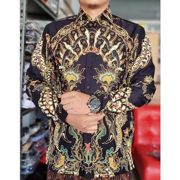 Alisan batik premium kemeja lengan panjang slim fit// baju batik pria