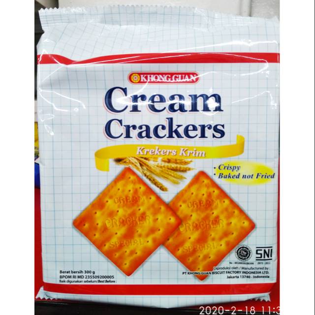 Khong Guan Cream Crackers 300g Shopee Indonesia