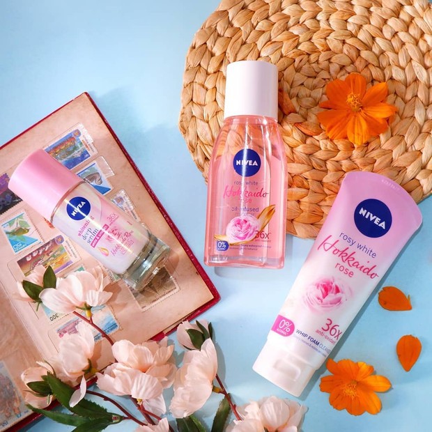 ★ BB ★  NIVEA Hokkaido Rose Series / Oil - Infused Micellar Water / Whitening Deep Serum Roll - On Deodorant / Whip Facial Foam