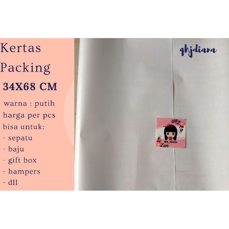 

kertas dorslag kertas packing olshop online shop kertas bungkus sepatu Kertas bungkus elektro k3468