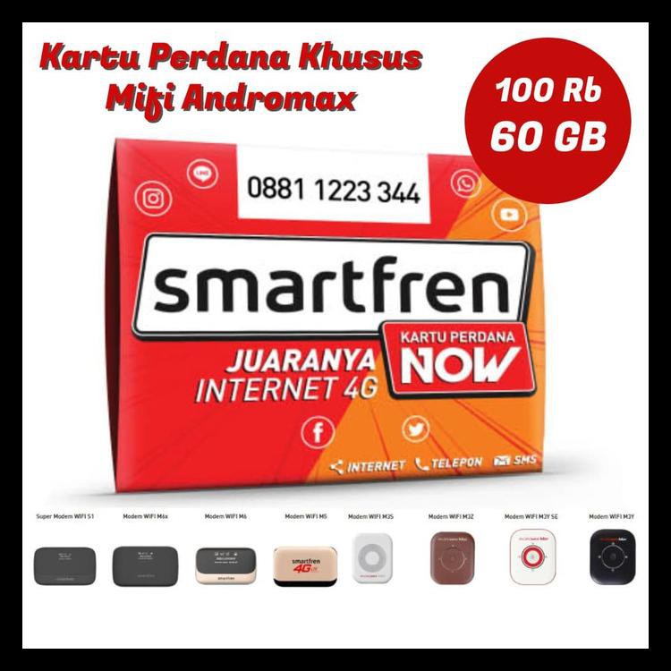 Kartu Perdana Smartfren 100K 60Gb 4G Lte Kode 395
