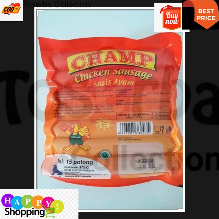 

Toserba Collection Murah CHAMP sosis 375 gram Bandung - Cimahi
