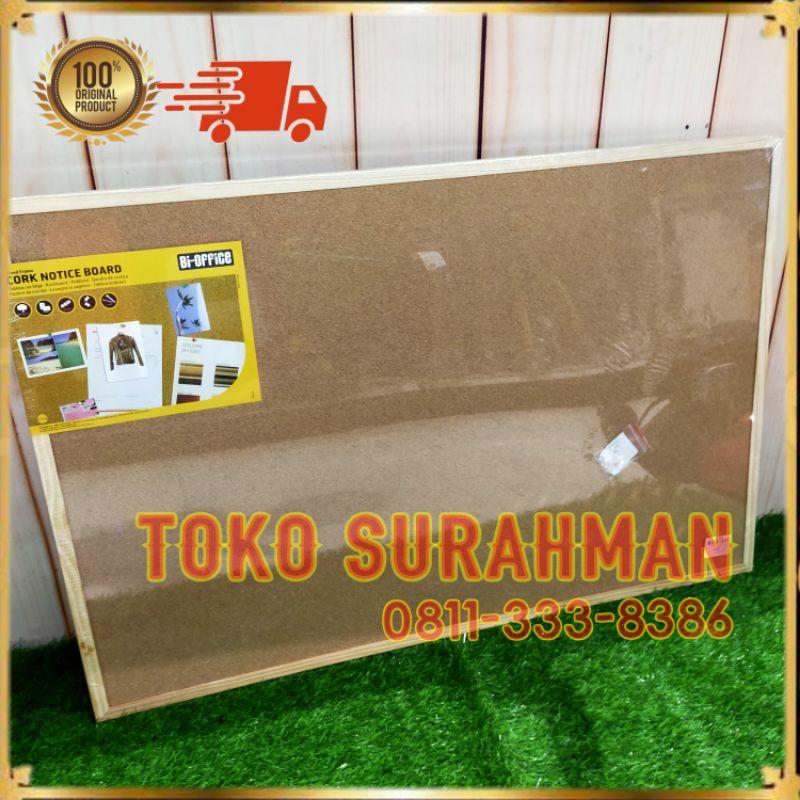 

Papan Buletin Bi-Silque Cork Board Fibre 40×30/60×45/90×60/120×90 cm