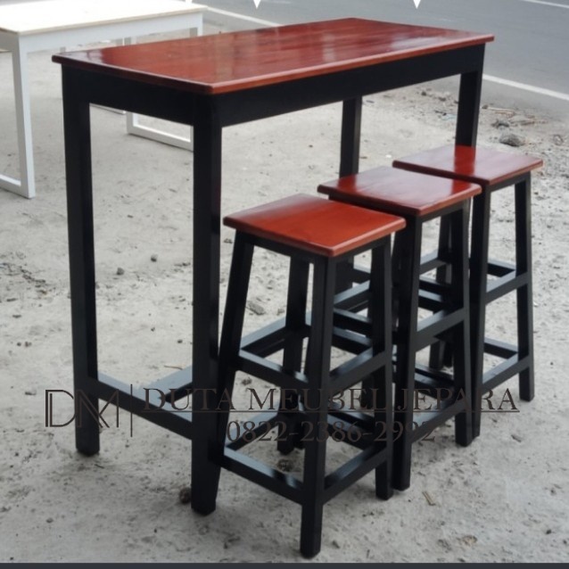 meja bar cafe/meja bar murah bahan kayu jati