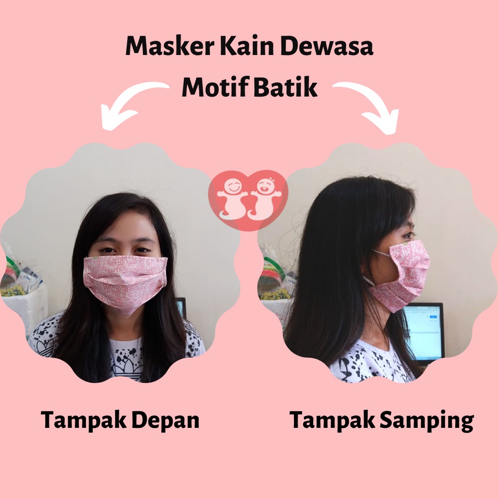 Mask Kain Motif Batik reusable