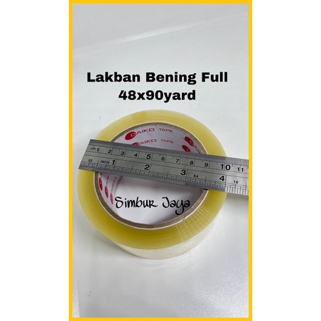 

Lakban Bening 90 Yard Isolasi Selotip Clear Tape 48mm Daya Lengket Kuat , Berkualitas