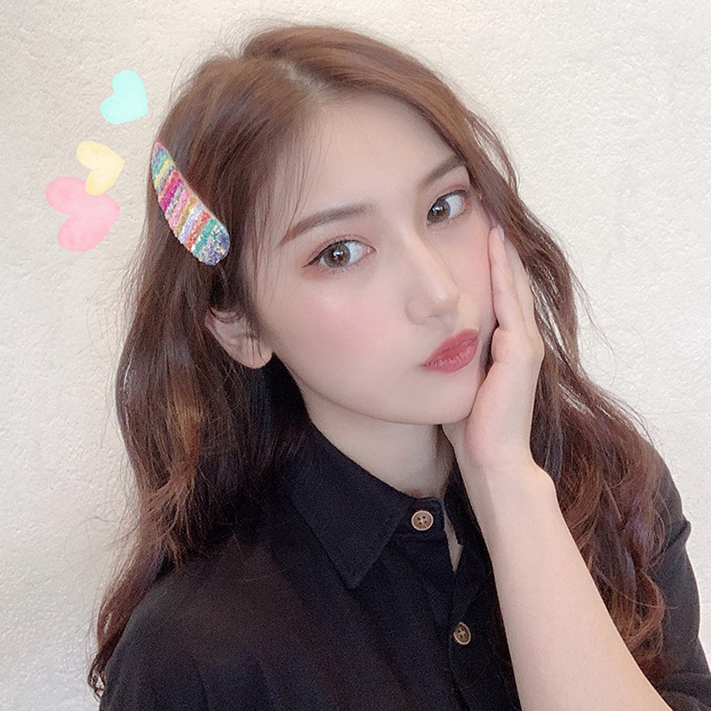 Rainbow Candy Hair Clip Cute Ins Color Bangs Hair Accessories