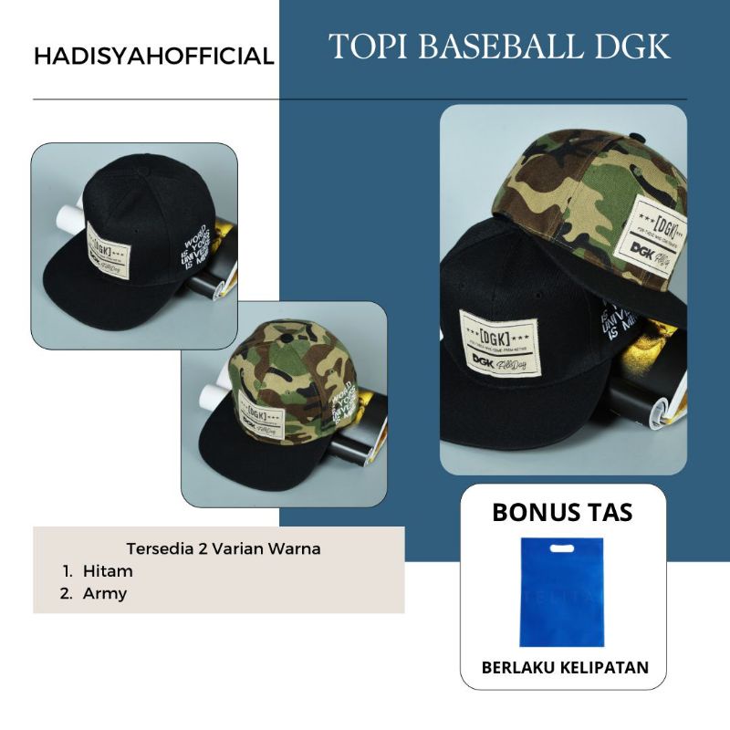 Topi Baseball Pria Dewasa Distro Impor Bordir DGK