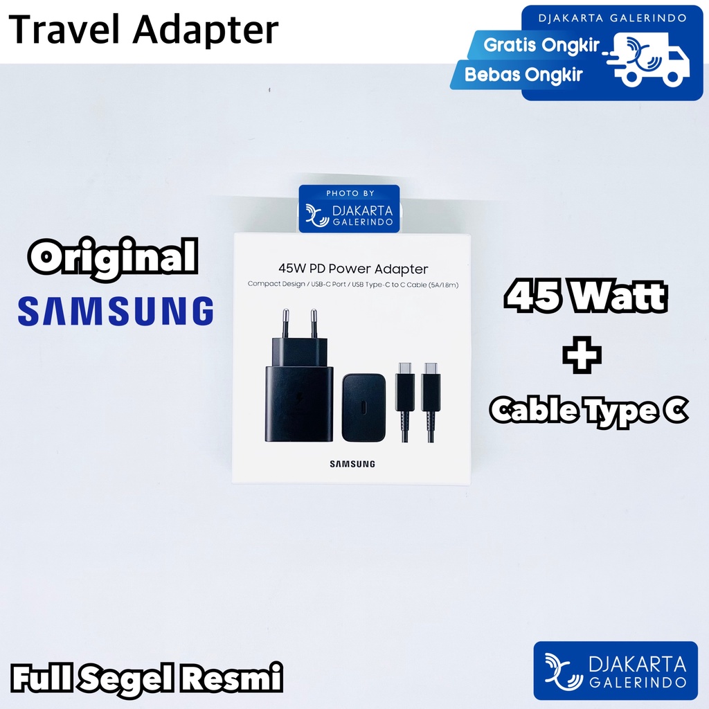 Samsung Travel Adapter Charger PD 25Watt - 35Watt - Power Adaptor 45Watt - 65Watt Type C Cable - Original Samsung