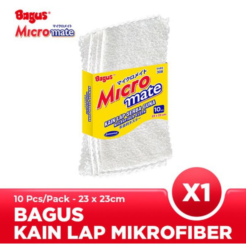 Bagus Micromate Kain Lap Serbaguna 10's Tipe 308 (23×23 cm)