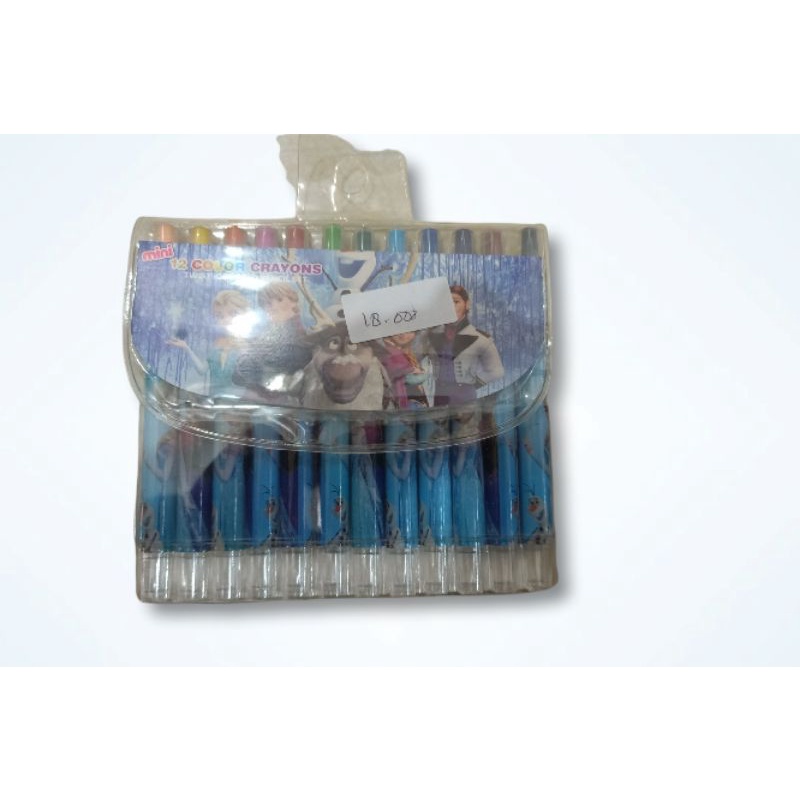 

Mini 12 color crayon twist colour red pensil