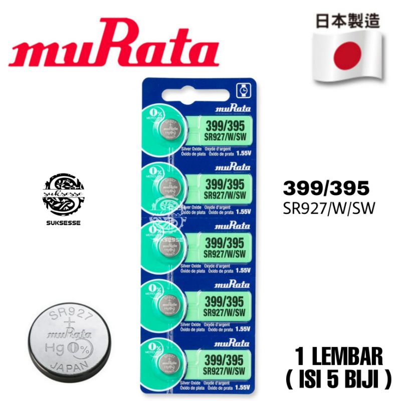 BATERAI JAM TANGAN MURATA SR927SW 395 399 / SONY MURATA ORIGINAL SR927SW 399 395 / BATERAI JAM TANGAN UKURAN 927 399 395 / BATERAI 927 SR927W SR927SW 395 399 LR927 SR57 D395