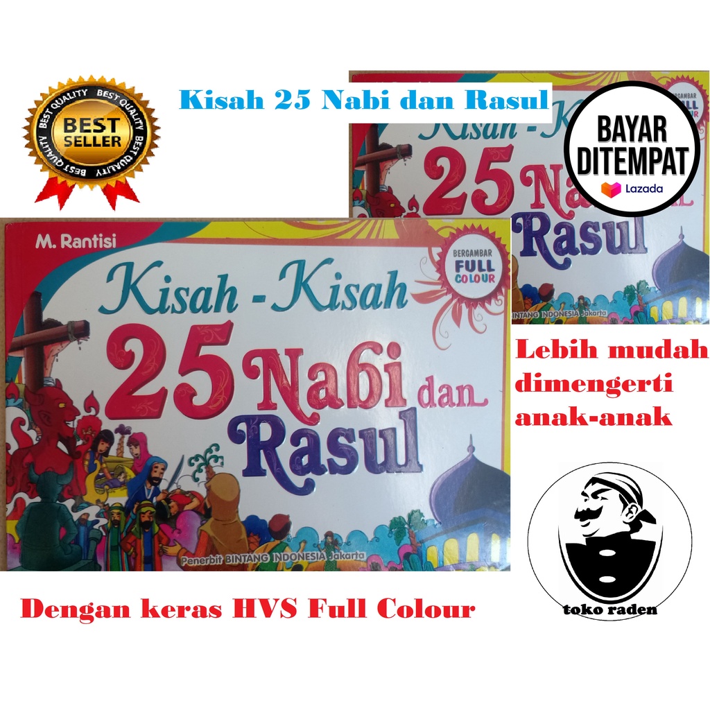 Jual Buku Cerita Kisah 25 Nabi Dan Rasul Allah Full Colour Berwarna ...