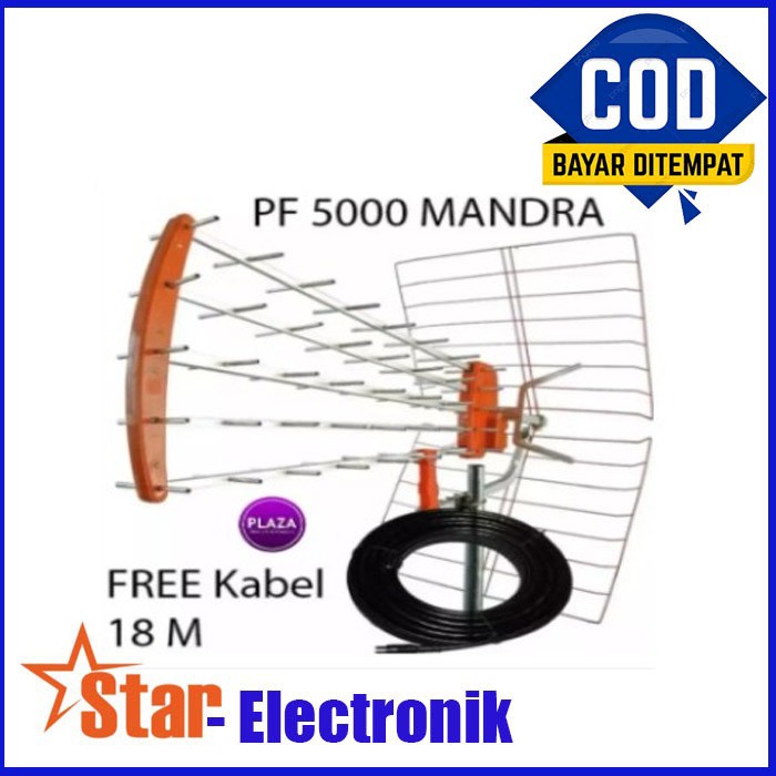 ANTENA LUAR PF 5000/ANTENA PF GOCENG Mandra + Kabel Antena 18 Meter