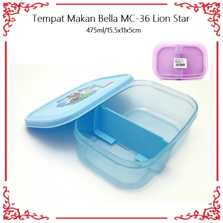 Tempat Makan/Bekal/Kotak Makan Bella MC-36 Lion Star 475ml