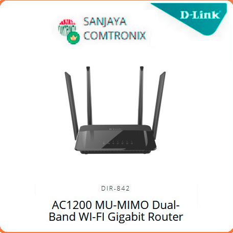 Diskon D-Link Dir-842 Wireless Ac1200 Mu-Mimo Wi-Fi Gigabit Router Hemat