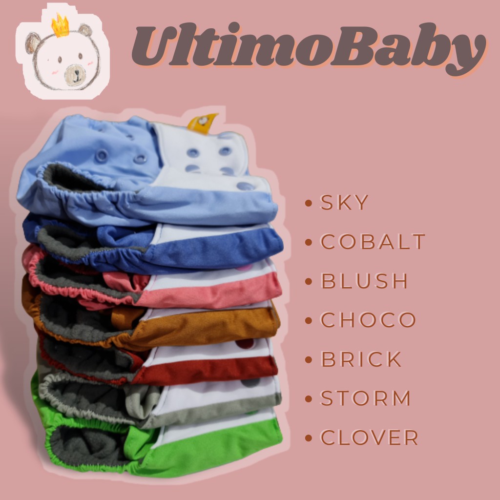 Clodi ultimobaby Ubaby pocket snap OS solid/polos clousure elastis flexible tab FREE 1 insert