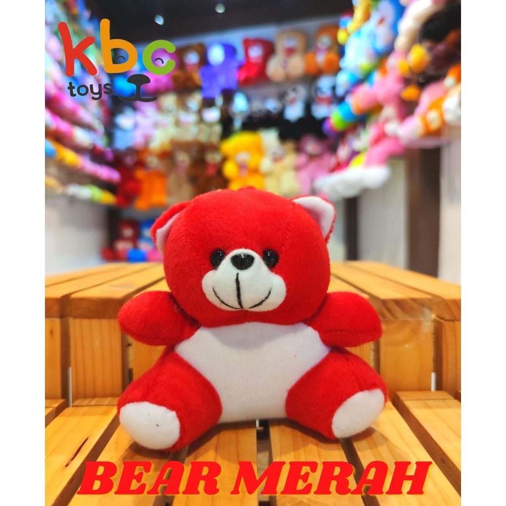 Boneka Capit Teddy Bear Merah Murah Ukuran 15 CM murah untuk buket wisuda / boneka mini / boneka buk