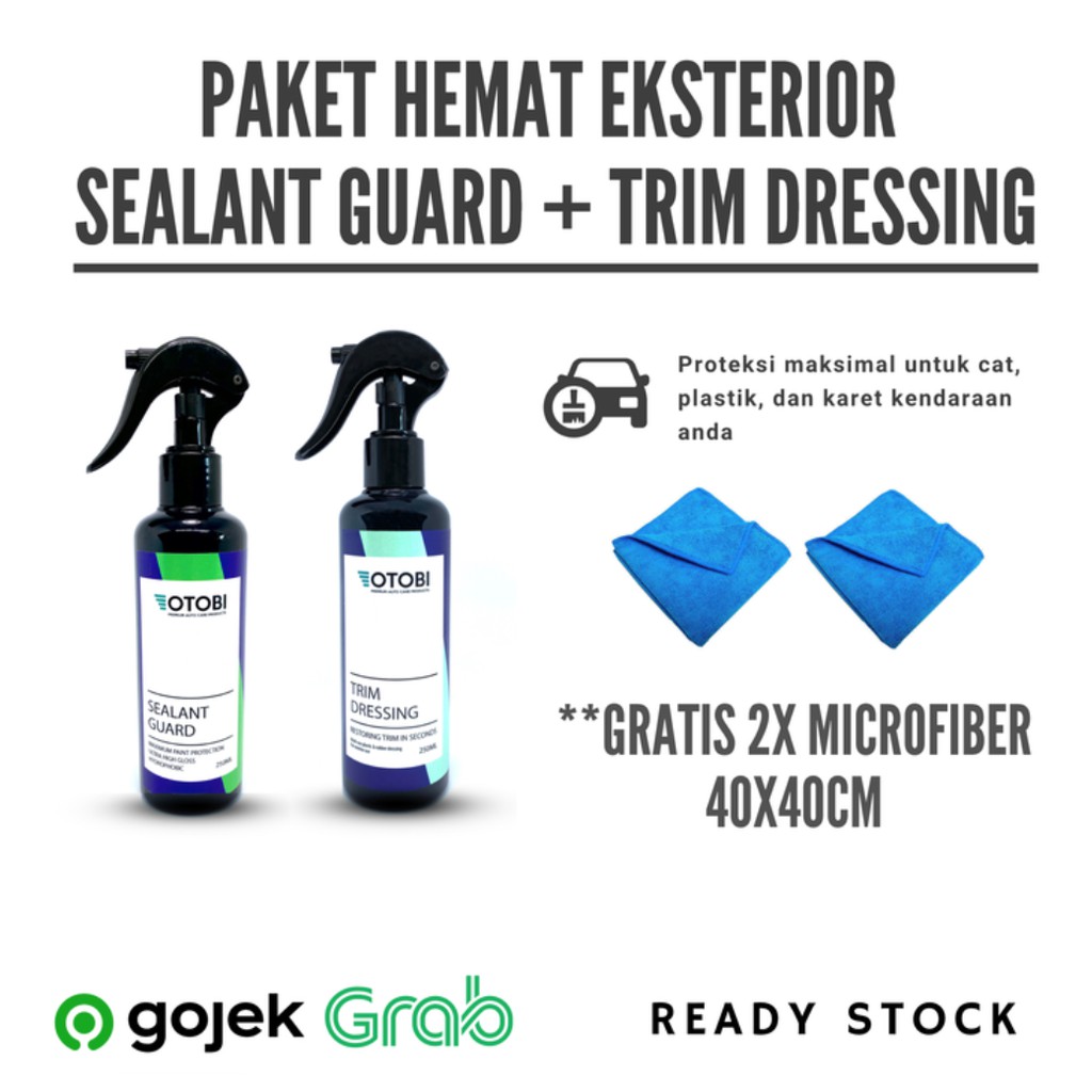 Bundle Sealant Guard + Semir Plastik Trim Dressing Karet Semi Nano Coating Wax Polymer Spray