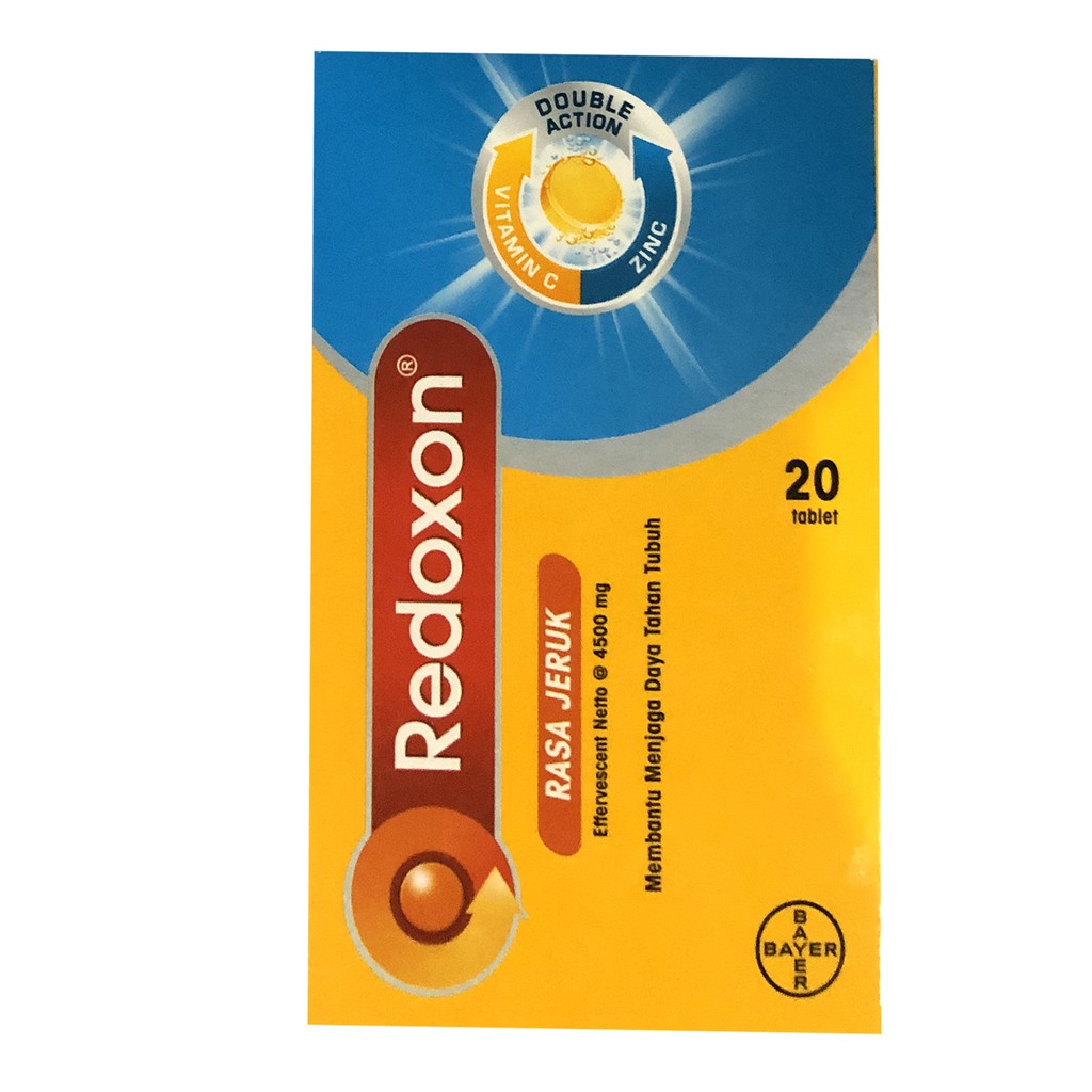 Redoxon Double Action 20tablet Calsium-D Vitamin Tulang Vitamin C Redoxxon Kalsium