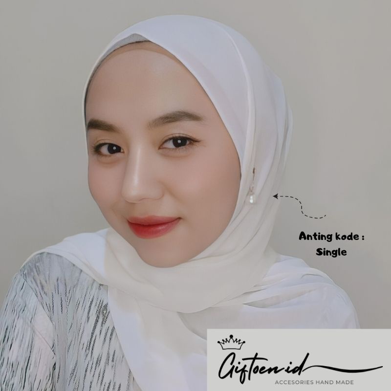 Anting Mutiara Elegan bisa Hijab Non hijab