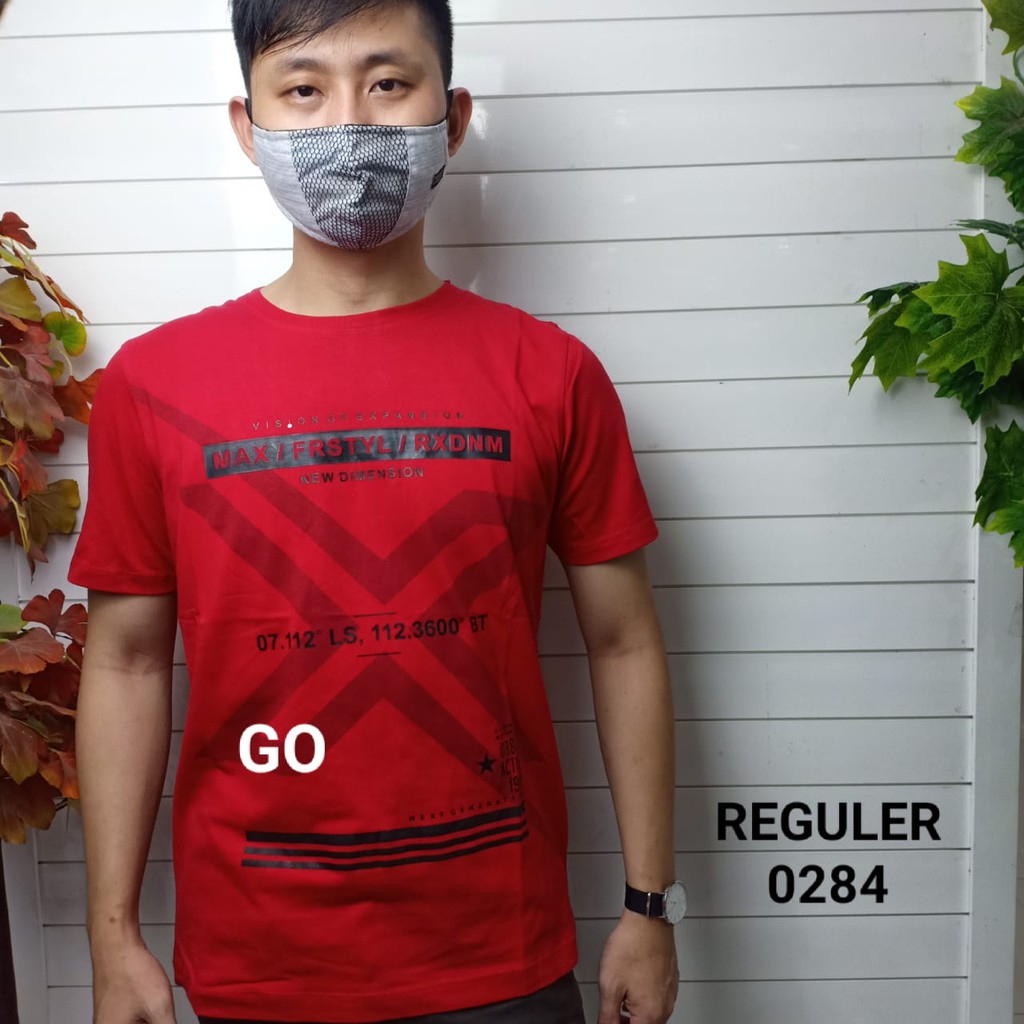 gof MAXMILLIAN KAOS B (Regular) Pakaian Pria Atasan Kaos Oblong Original Lengan Pendek