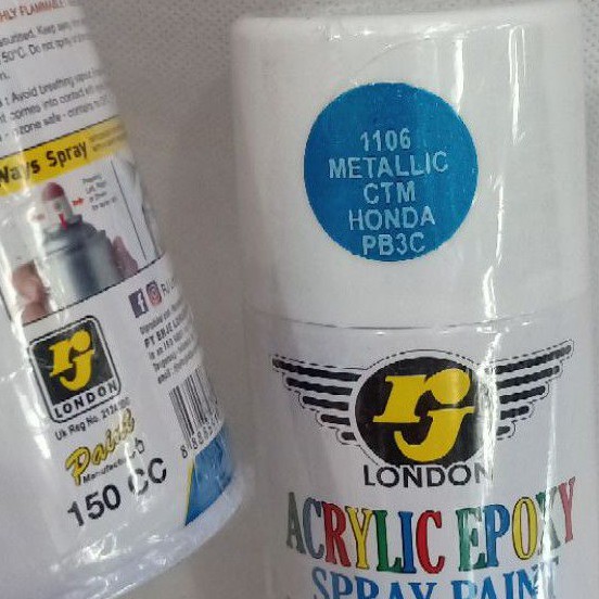 Pilok Cat Semprot Pilox RJ London 150 cc - Metallic CTM Honda PB3C / Biru Honda (1106)