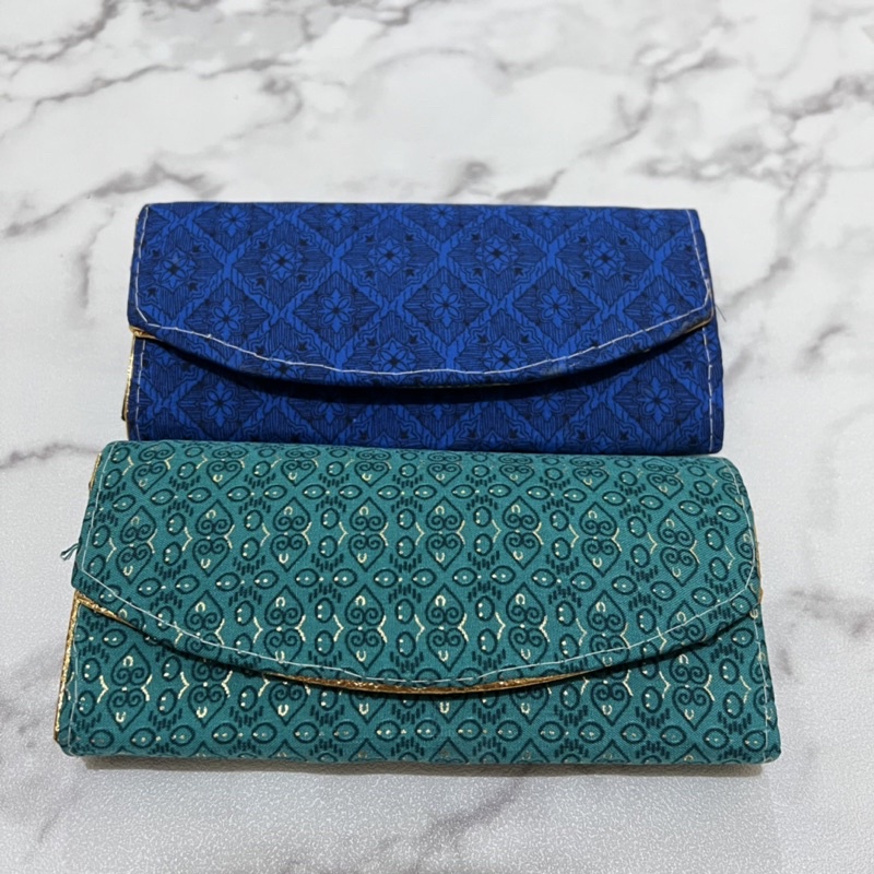 Dompet Wanita Motif Batik Tosca Biru (New)