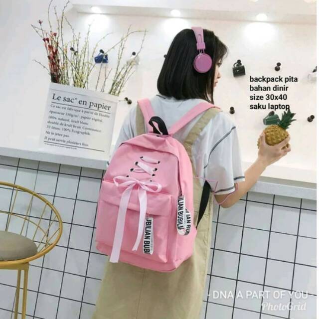 Tas ransel wanita pita doble tas ransel wanita mewah harga murah tas lokal