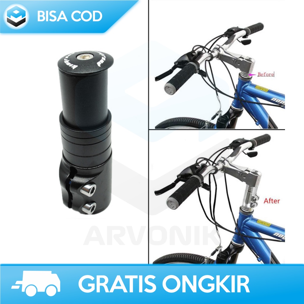 FORK EXTENDER PENINGGI STANG SEPEDA ALUMUNIUM MTB TAFFSPORT ORIGINAL