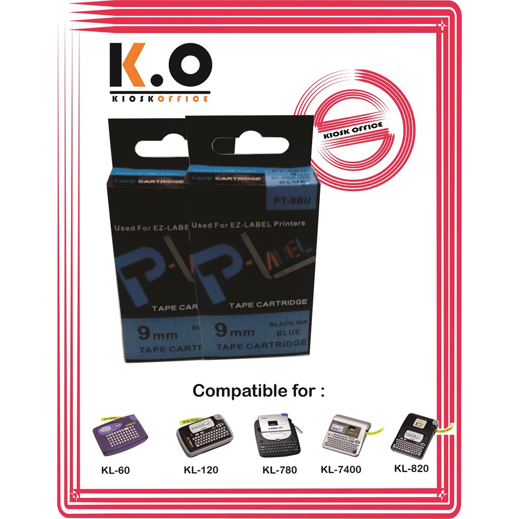 

Pita Label Tape Printer Casio 9mm Warna Biru