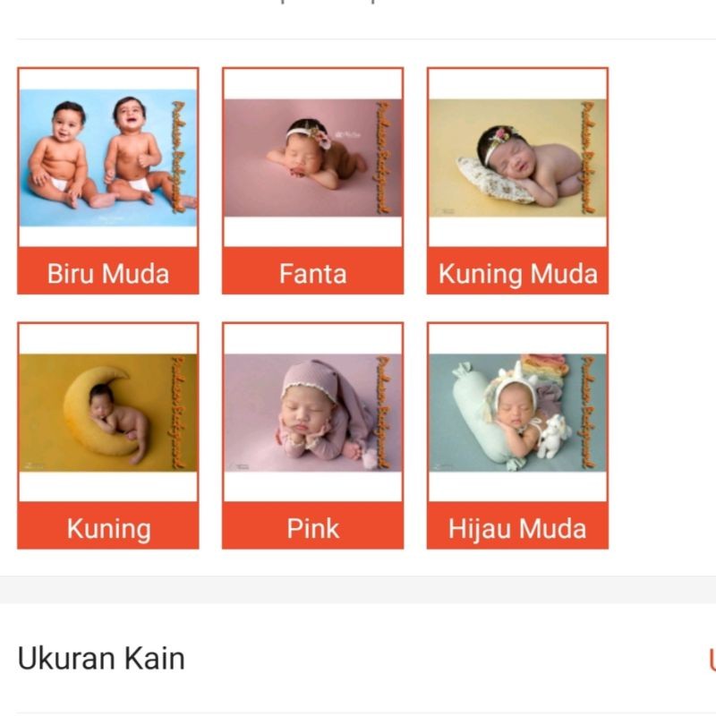 Newborn Baby Photography Background Foto Bayi Warna Polos