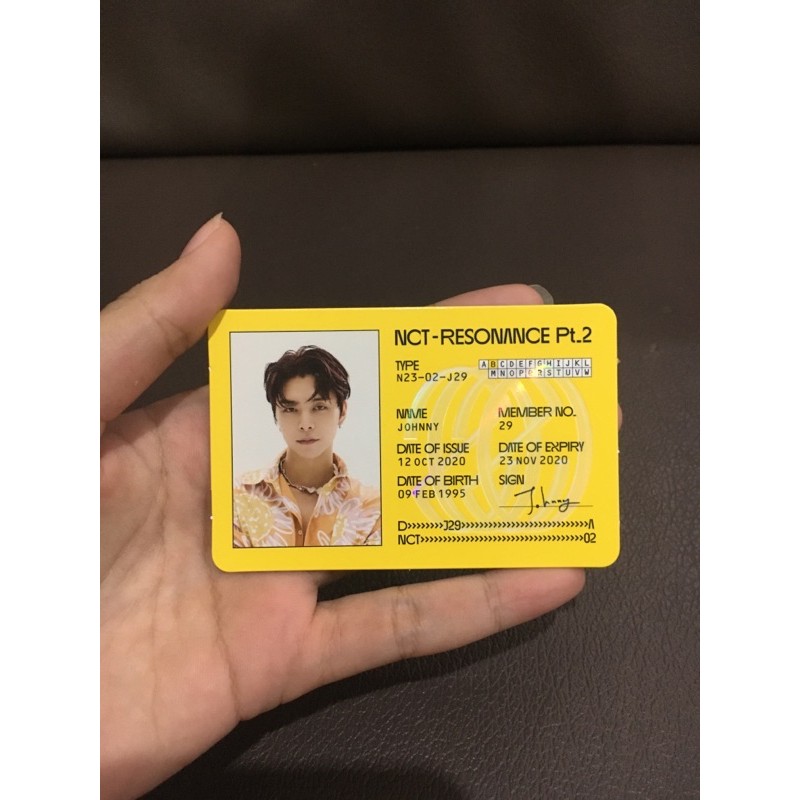 JOHNNY ID CARD DEPARTURE