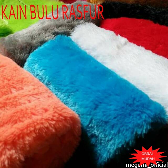 ABIMSTORID murah terbaru KAIN BULU RASFUR 2 meter MURAH banan bantal guling kasur boneka  harga gros