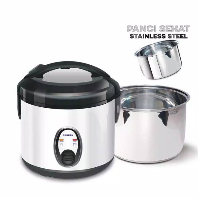 Sanken Rice Cooker Stainless 1 Liter 3 in 1 SJ135