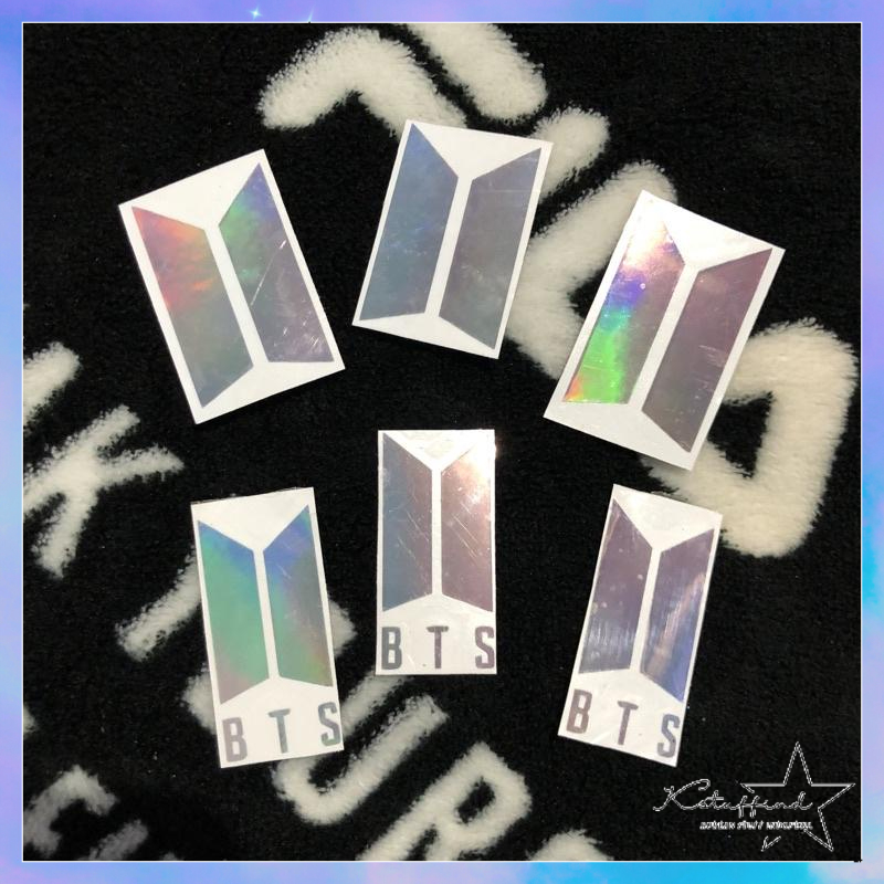 [kstuffind] BTS LOGO HOLOGRAM MURAH LOGO HOLO STIKER STICKER