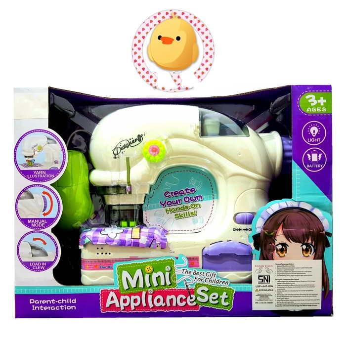 BAYAR DIRUMAH Mainan Mini Appliance Set Mesin Jahit Sewing Machine No.6974A #drpstore