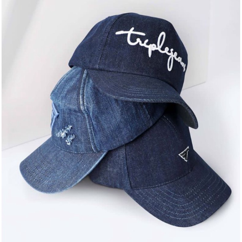 TOPI DENIM TRIPLE JEANS / TOPI TRIPLE / TOPI JEANS
