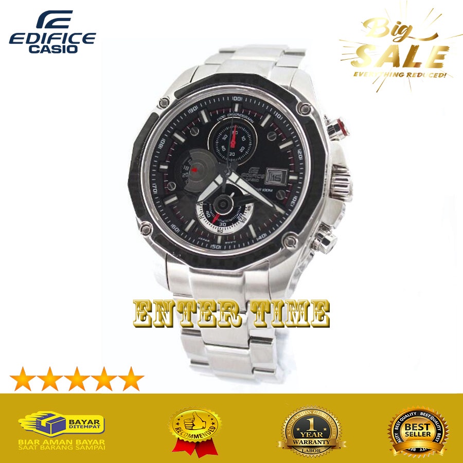 HOT SALE  JAM TANGAN PRIA BRANDED CASIO EDIFICE TYPE EF 506D-1AV STAINLESS JAM TANGAN PRIA RECOMENDE
