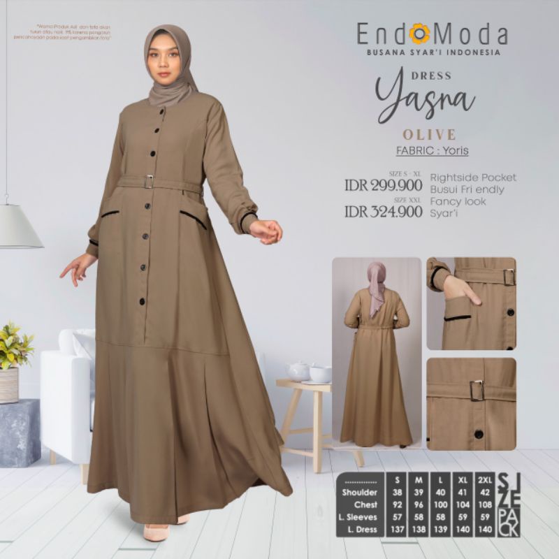 YASNA DRESS © GAMIS POLOS ENDOMODA TERBARU