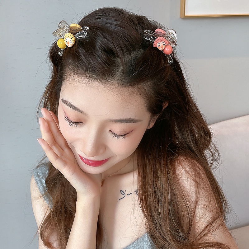 Jepit Rambut Badut Lucu Playful Gadis Korea Manis Lucu Jepit grabbing